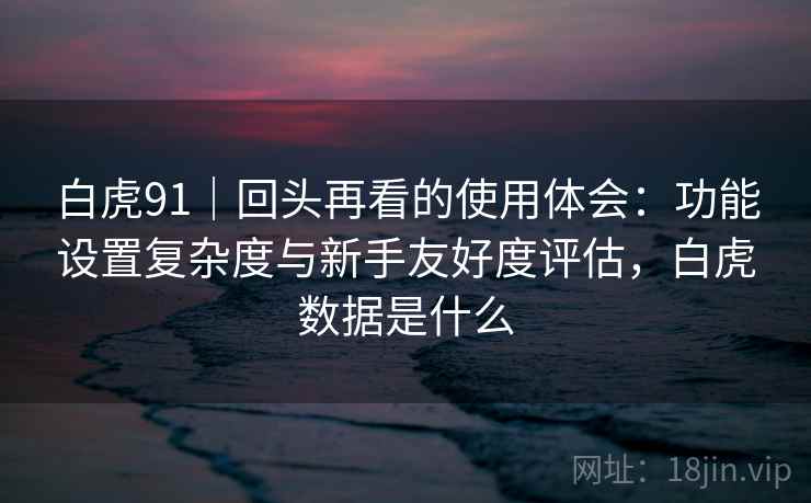 白虎91｜回头再看的使用体会：功能设置复杂度与新手友好度评估，白虎数据是什么