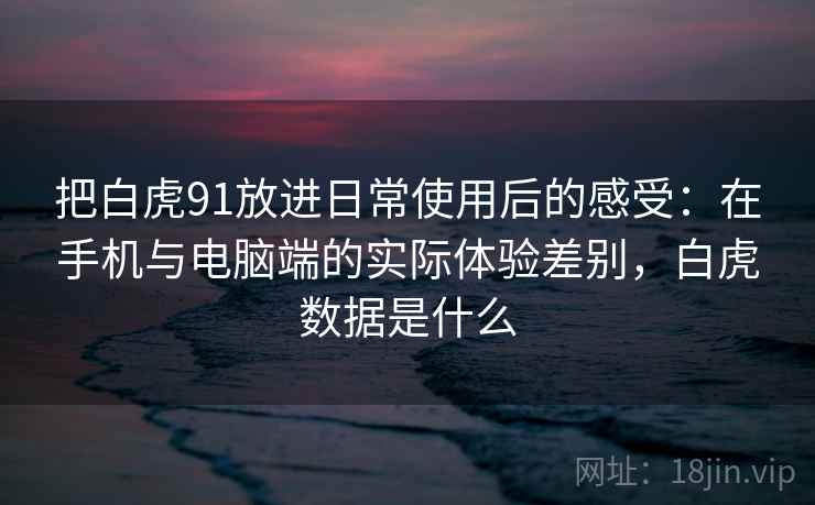 把白虎91放进日常使用后的感受：在手机与电脑端的实际体验差别，白虎数据是什么