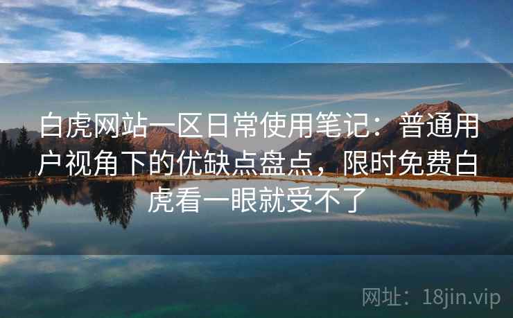 白虎网站一区日常使用笔记：普通用户视角下的优缺点盘点，限时免费白虎看一眼就受不了
