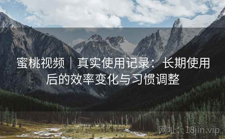 蜜桃视频|真实使用记录:长期使用后的效率变化与习惯调整 蜜桃视频|真实使用记录:长期使用后的效率变化与习惯调整