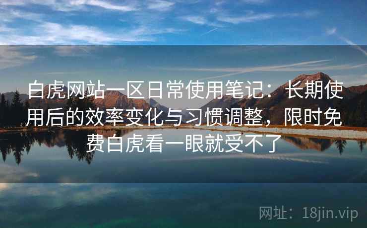 白虎网站一区日常使用笔记：长期使用后的效率变化与习惯调整，限时免费白虎看一眼就受不了
