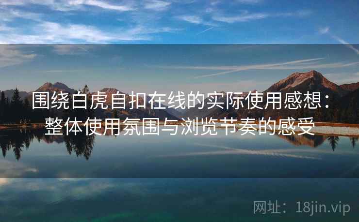 围绕白虎自扣在线的实际使用感想：整体使用氛围与浏览节奏的感受
