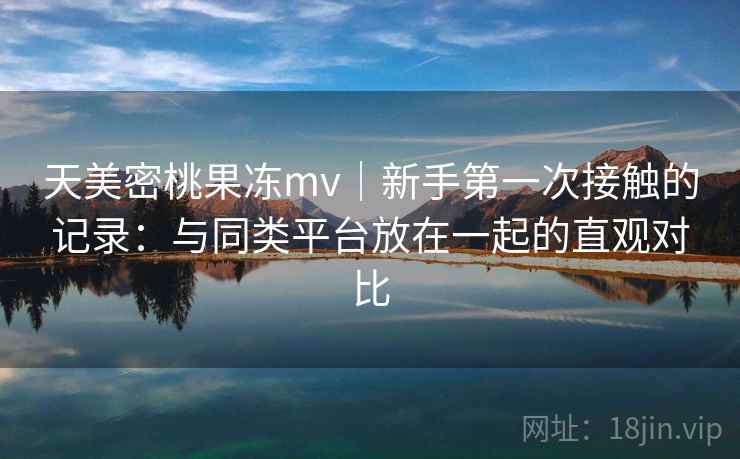 天美密桃果冻mv｜新手第一次接触的记录：与同类平台放在一起的直观对比