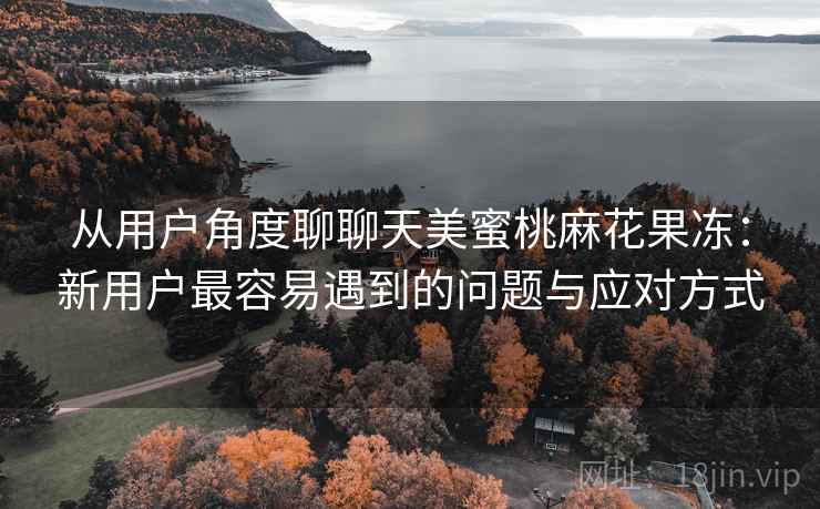 从用户角度聊聊天美蜜桃麻花果冻:新用户最容易遇到的问题与应对方式 从用户角度聊聊天美蜜桃麻花果冻:新用户最容易遇到的问题与应对方式